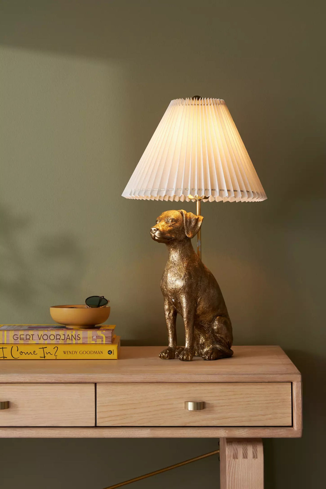 Pawdia Unique Table Lamp - Decorative Fabric Animal Bedside Lamp
