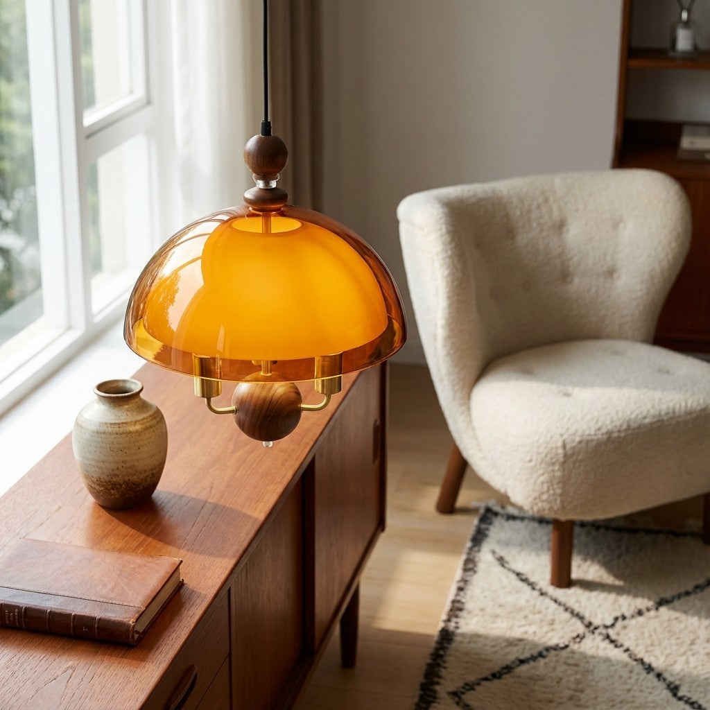 Afterglow Sunset Medieval Pendant Light - French Acrylic Pendant for Dining and Foyer