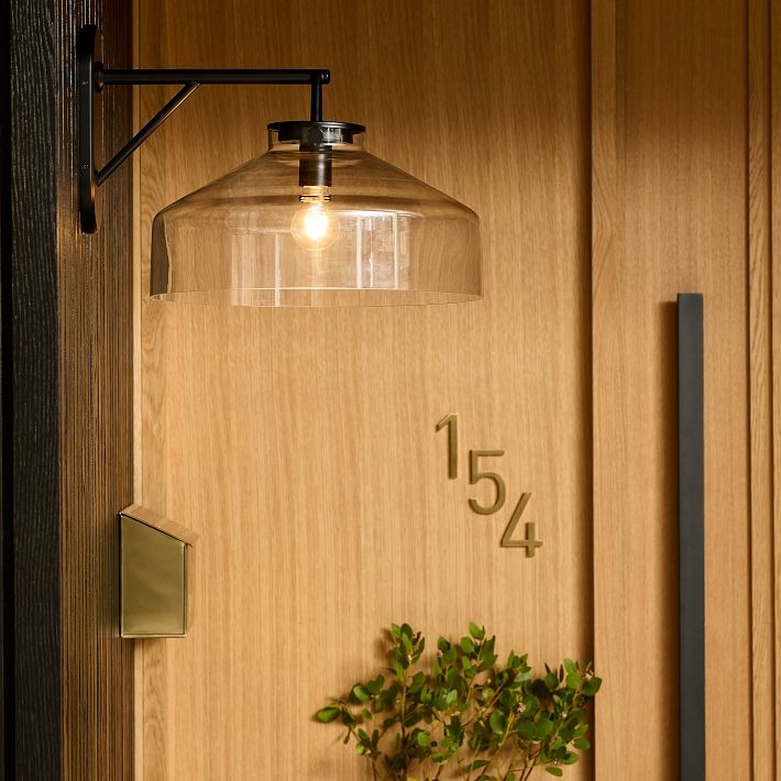 Hanton Metal Outdoor Wall Sconce - Matte Black Industrial Light Fixture