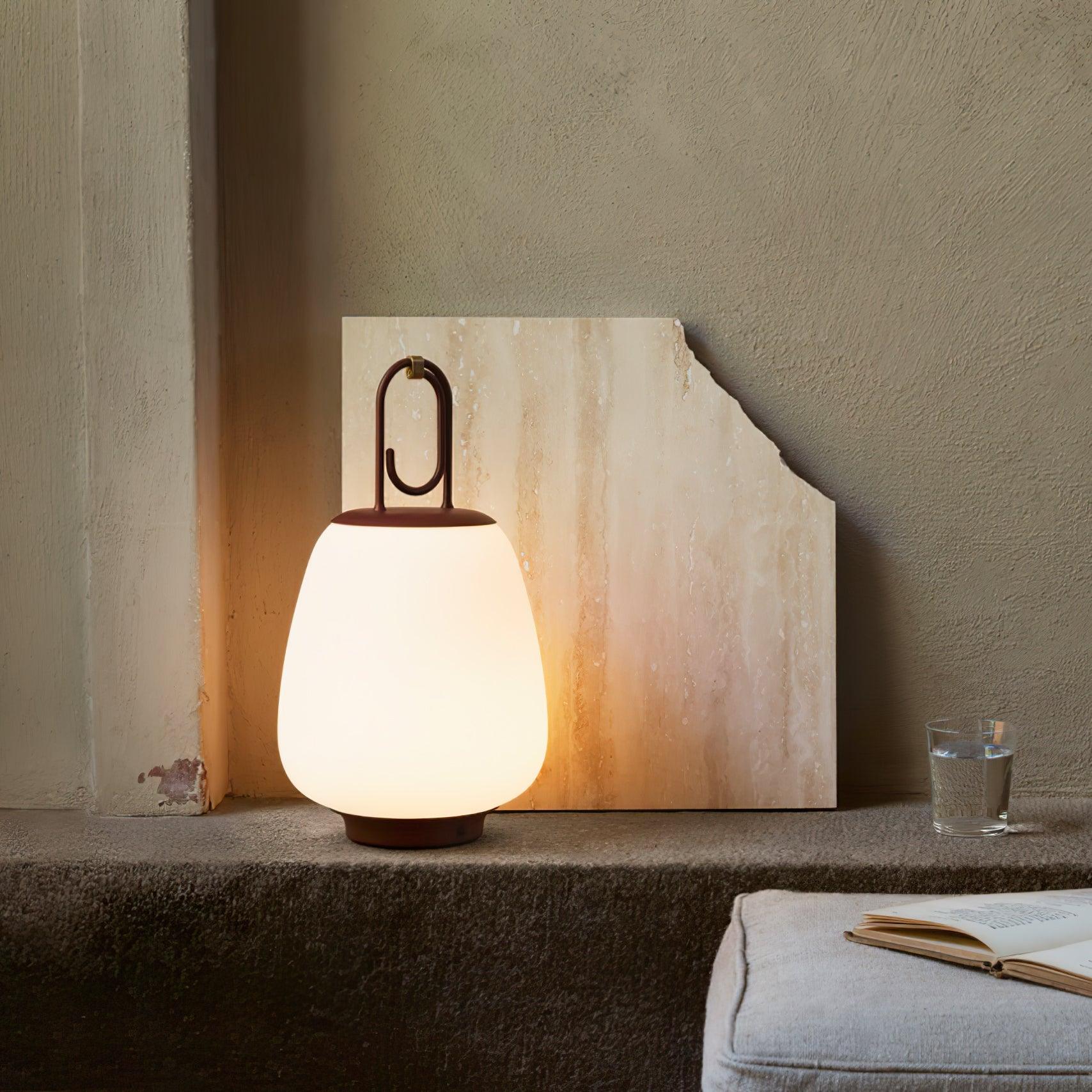 Lantern Table Lamp - USB Rechargeable Nordic Light for Indoor & Patio