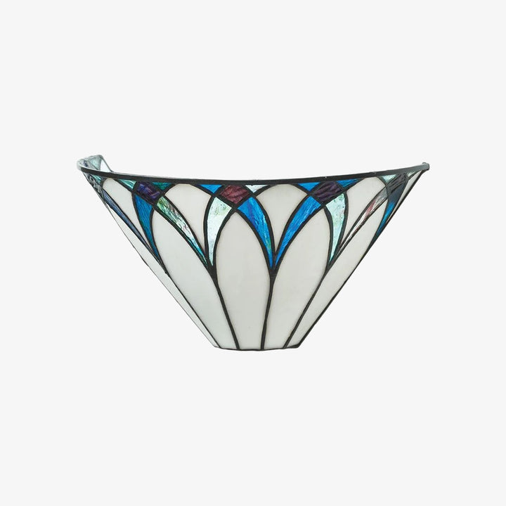 TF Allanton Stained Wall Lamp – Vintage Art Deco Style Metal for Living Rooms and Hallways