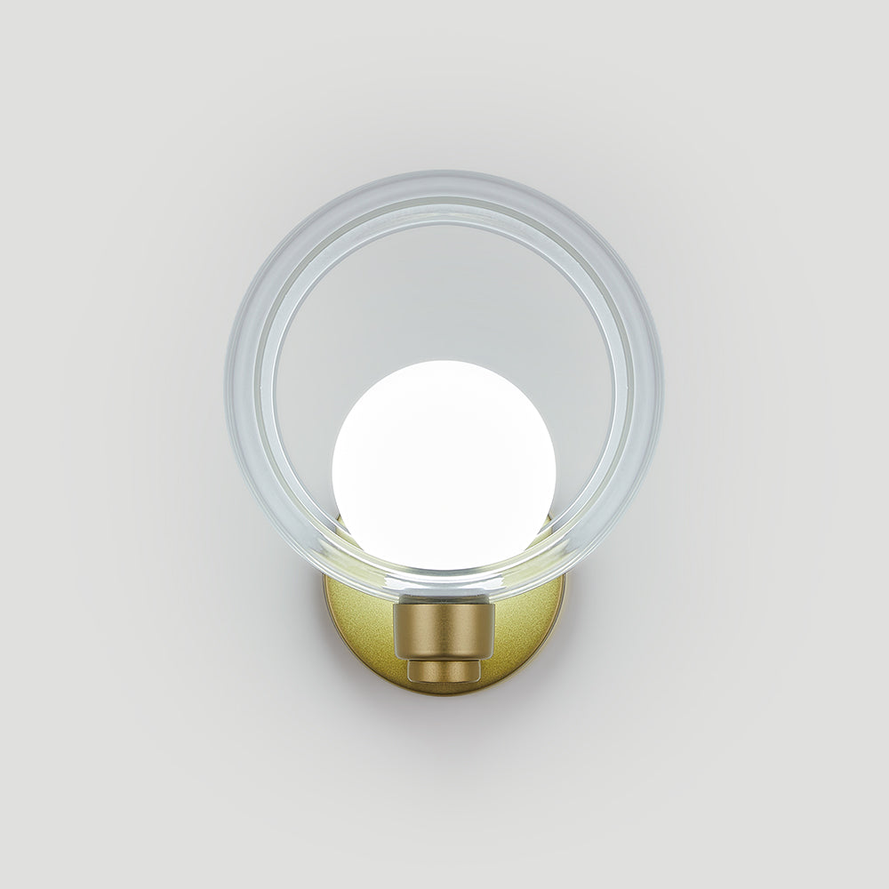 Round Glass Wall Sconce - Modern Living Room Lighting Contemporary