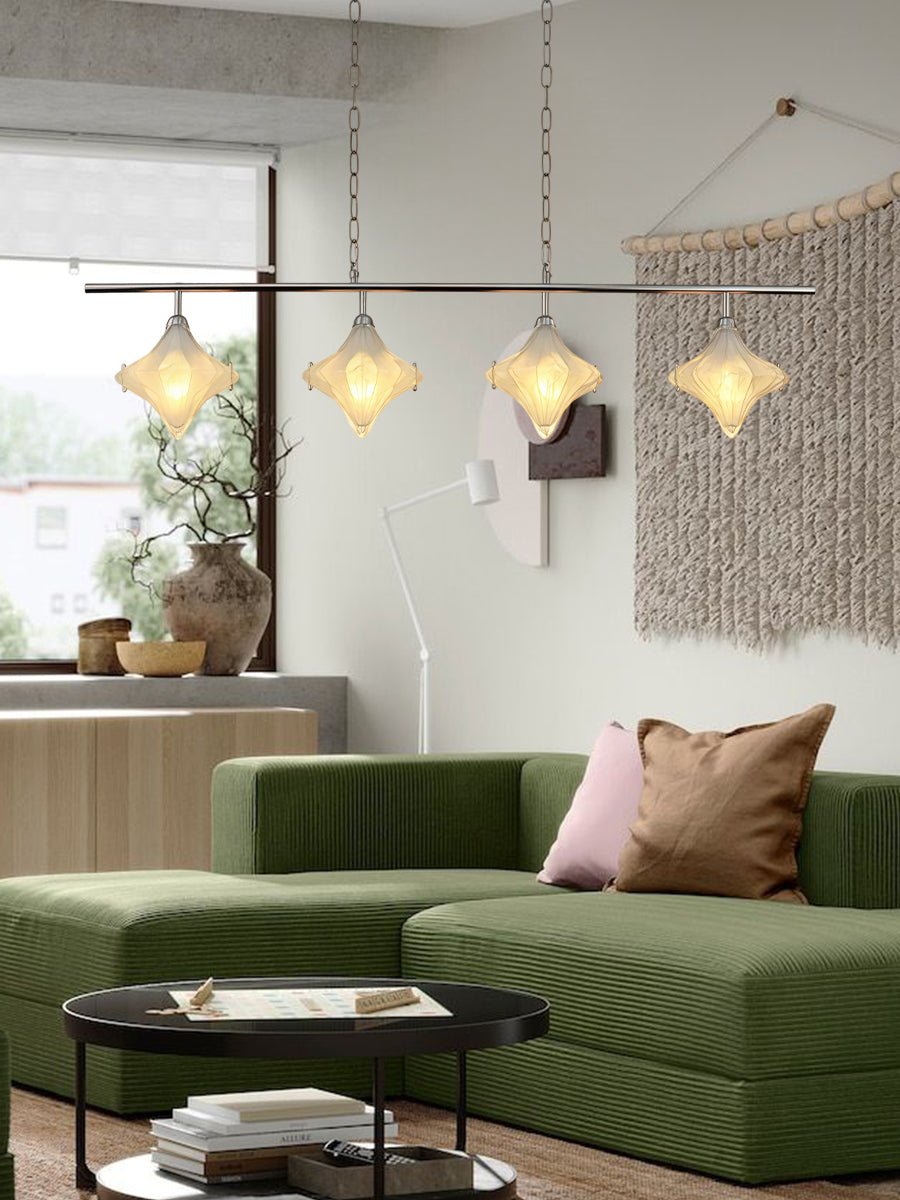 Art Deco Stern Linear Pendelleuchte - Elegante Beleuchtung für Kücheninsel - Astris Cassiopeia