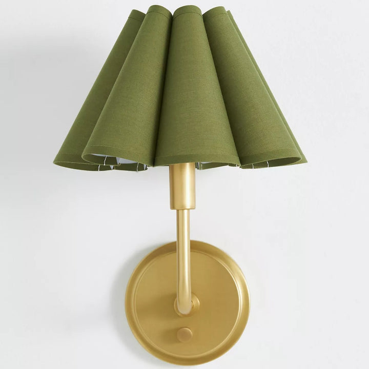 Capirise Scalloped Wall Sconce Light - Metal Bedroom & Hallway Lighting Fixture