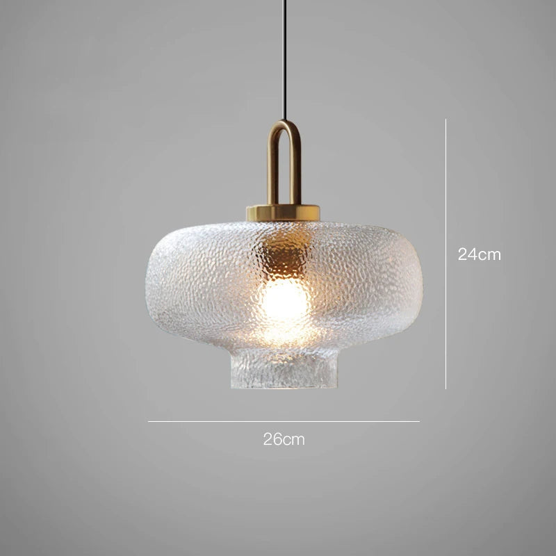 Frosted Glass Pendant Light – Modern Fixture for Bedroom & Dining Room