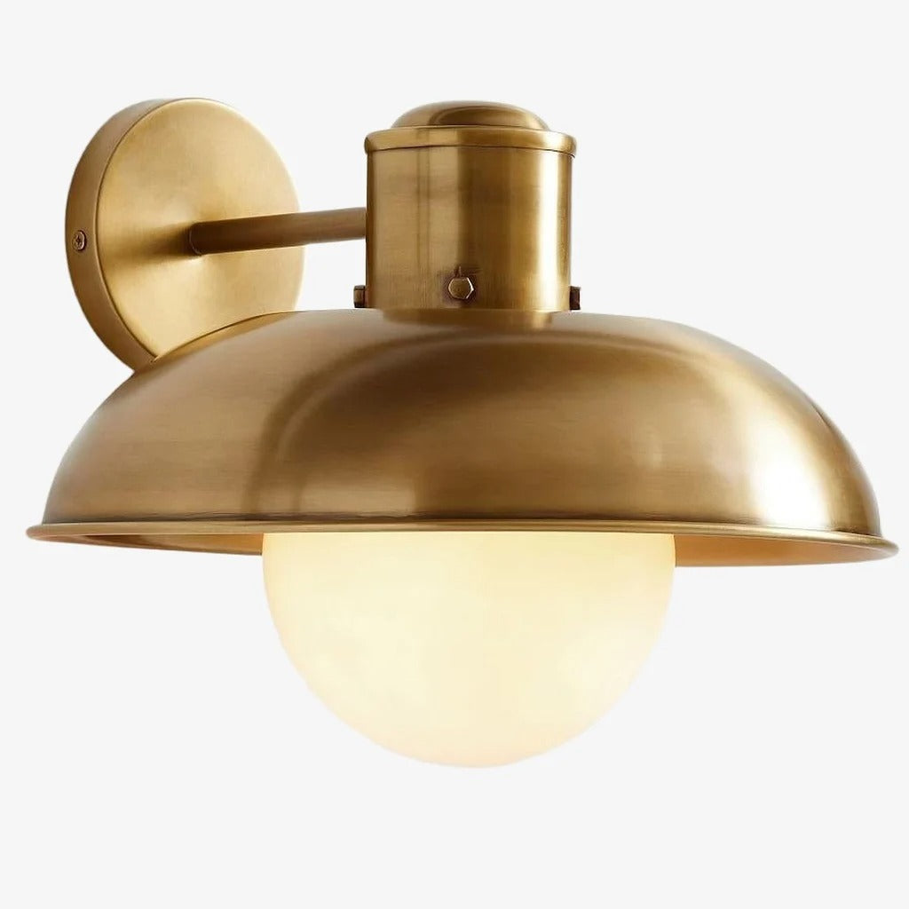 Cordax Industrial Modern Wall Lamp – Soft Opal Glass Glow for Hallway or Bedroom