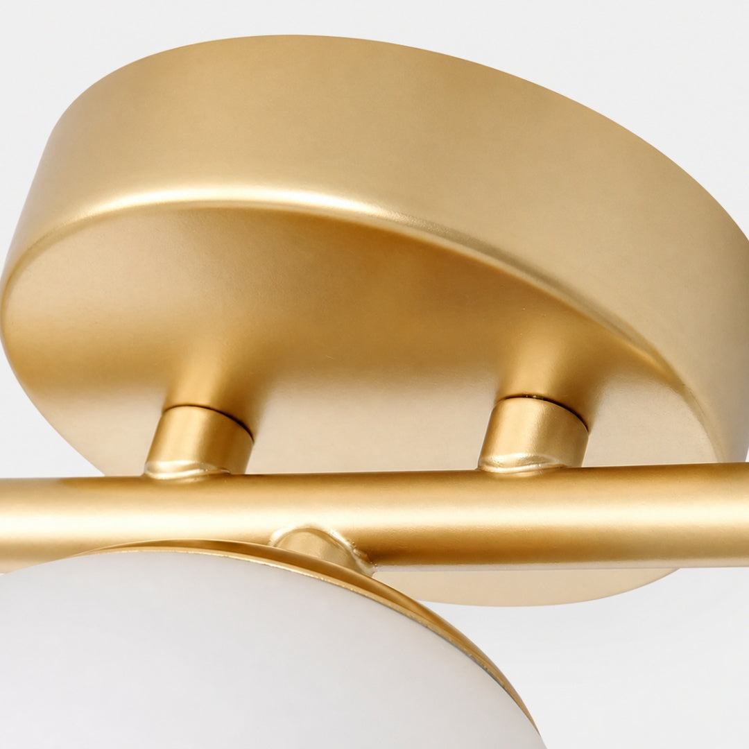 Gold Milk Glass Vanity Light