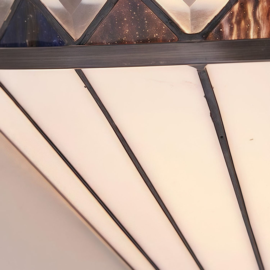 TF Fargo Art-Deco-Wandleuchte mit Rautenmuster – Glaswandleuchte für Flur und Schlafzimmer