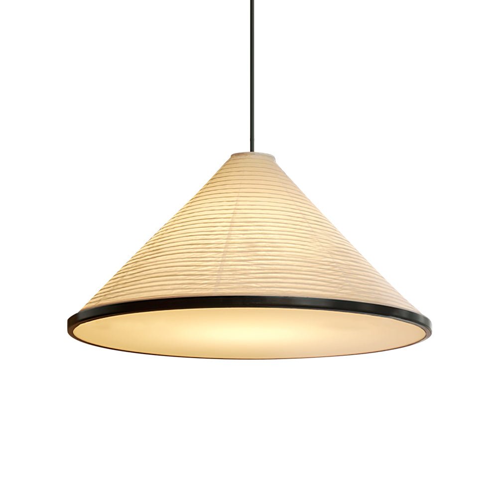 Washi Paper Pyramid Pendant Lamp - Handcrafted Light for Living Room