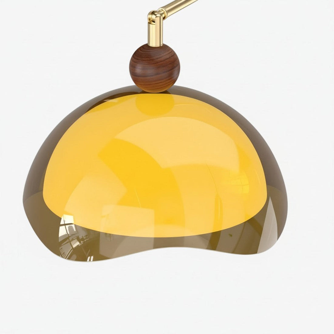 Afterglow Modern Sunset Wall Lamp – Dual Glass Shade Design with Wood-Texture Base