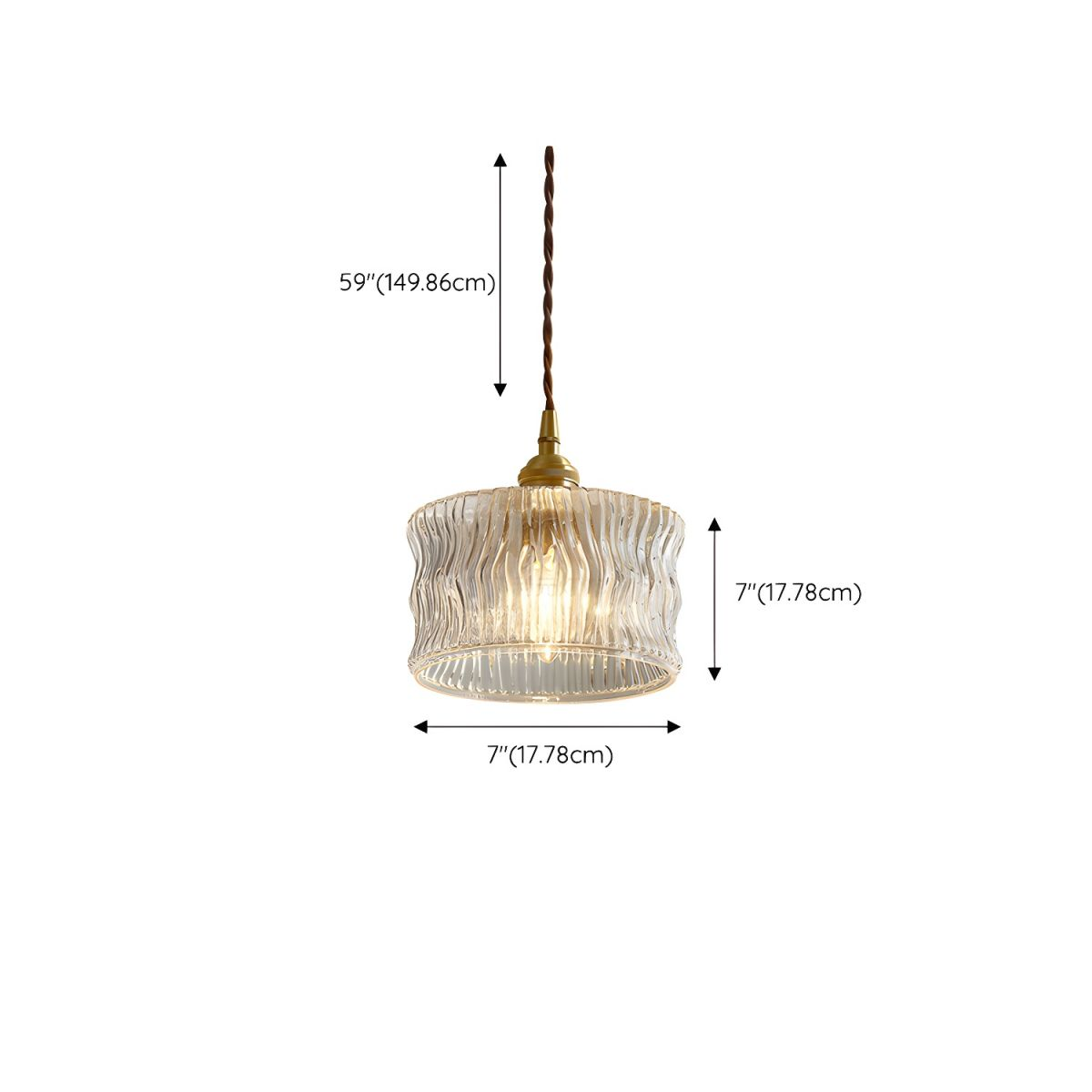 Modern Glass Shade Pendant Fixture - Classy Light for Dining Living