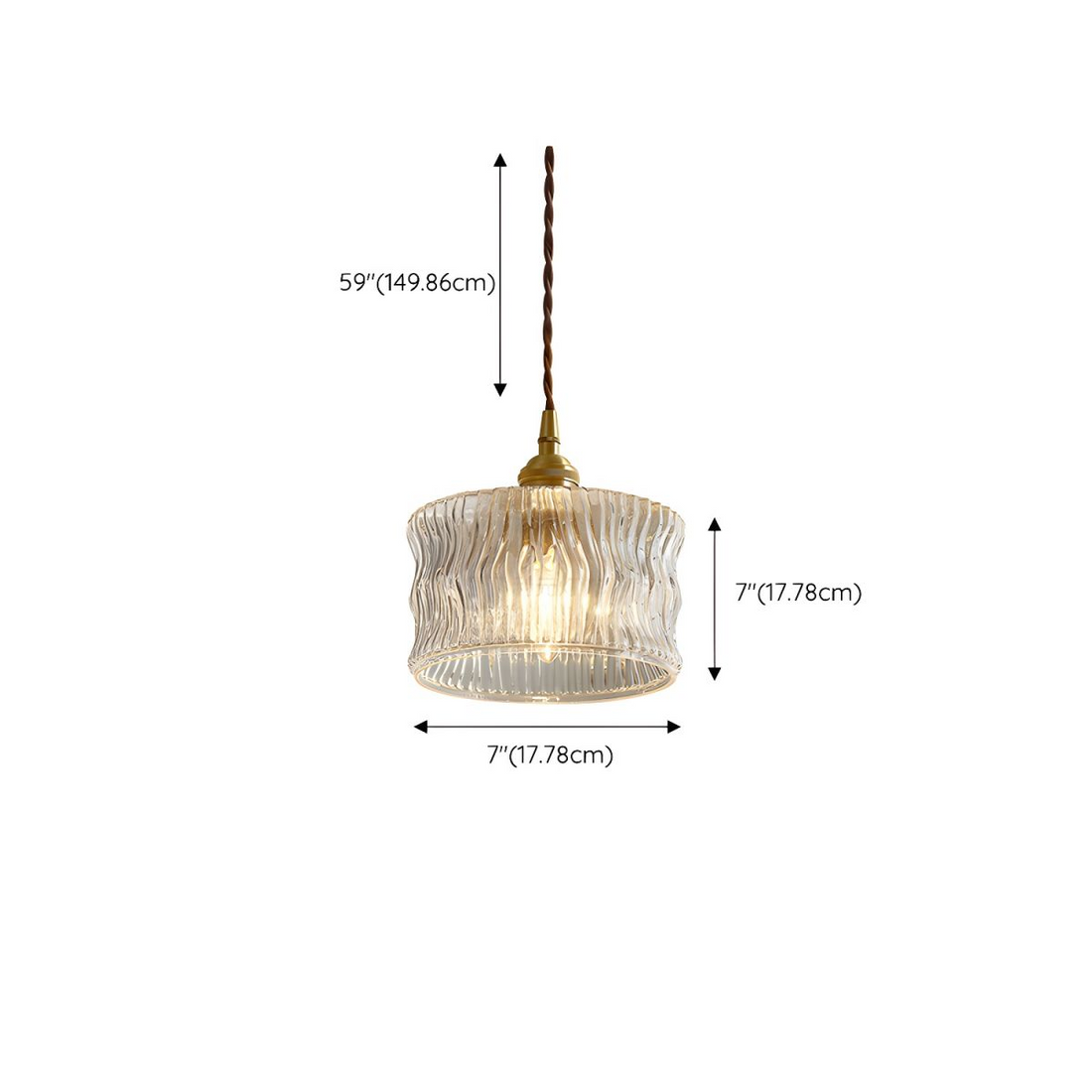 Modern Glass Shade Pendant Fixture - Classy Light for Dining Living