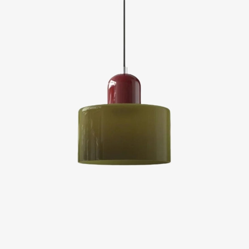 Morvella Layered Disc and Orb Pendant Lamp - Contemporary Cylinder Design for Kitchen Islands