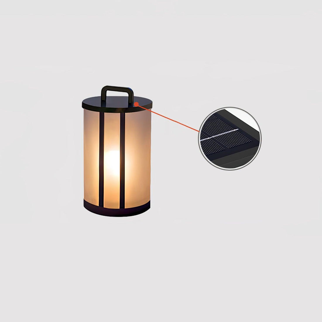 Runde Laterne Außenlampe - Acrylsäule Warmes Licht für den Gang