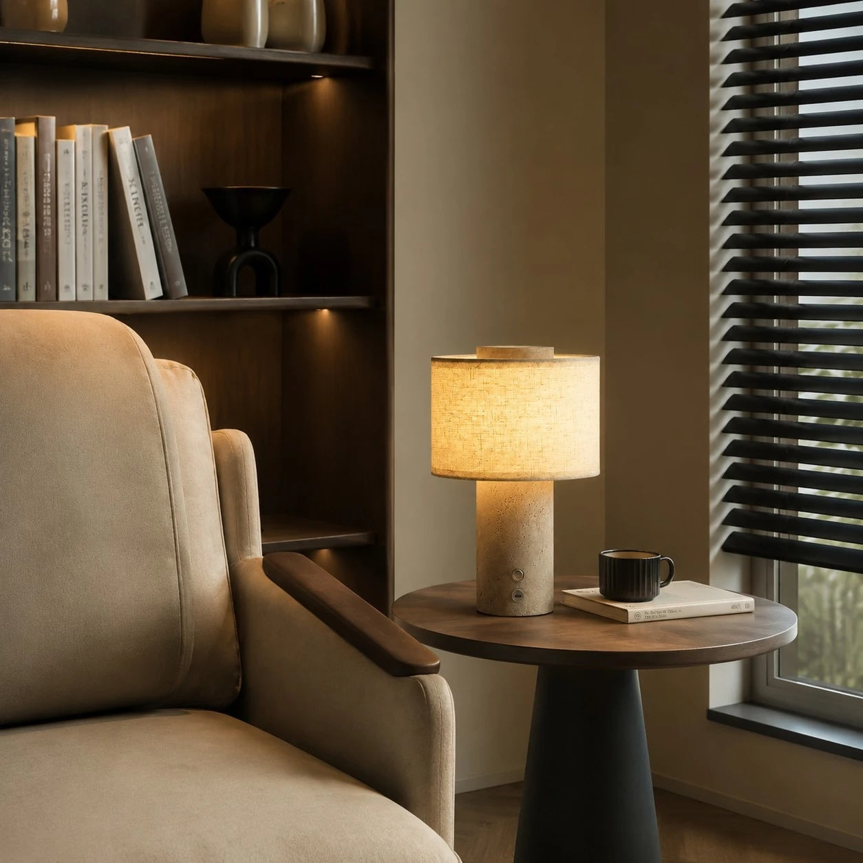 reading nook ambience scene