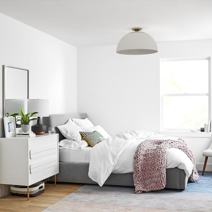 Parvion Metal Bowl Ceiling Lamp - Modern Flush Mount Light for Hallway