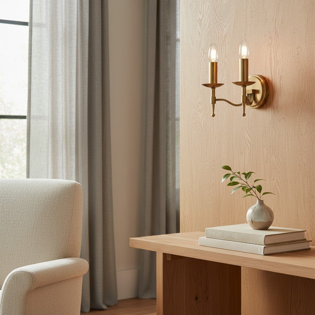 Tela Classic Wall Sconce Metal Wall Light - Elegant Wall Sconce Ideal for Hallway or Living Room