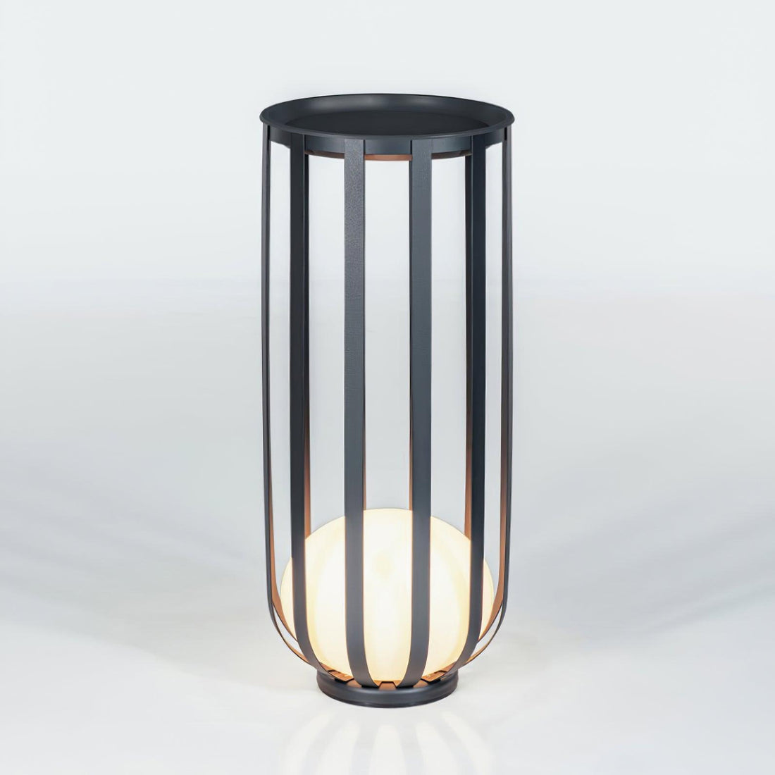 Garden Outdoor Floor Lamp - Dimmable LED Light with Tray & Flower Pot
