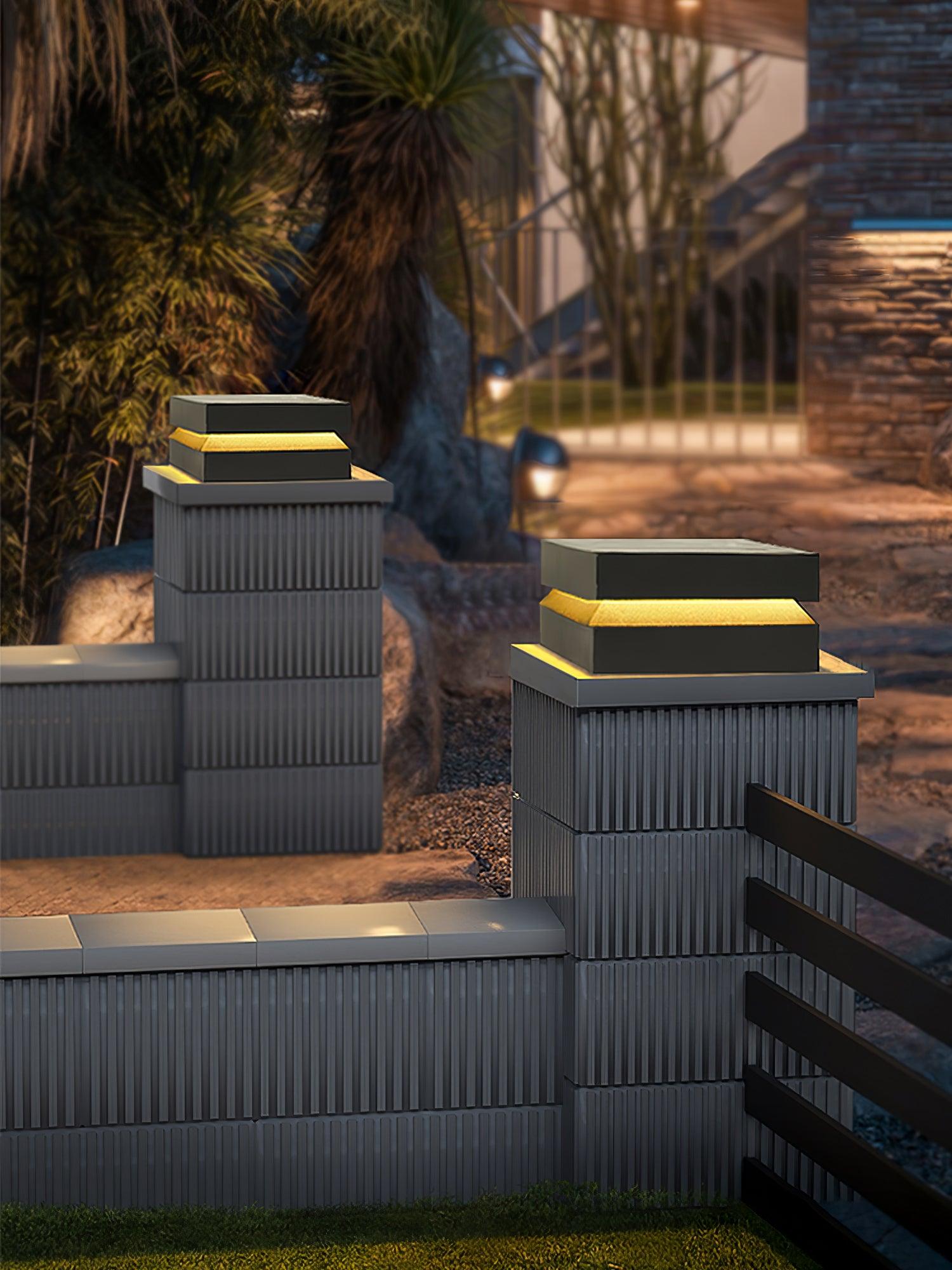 Square Post Outdoor Light - Waterproof Garden Lamp for Pathway
