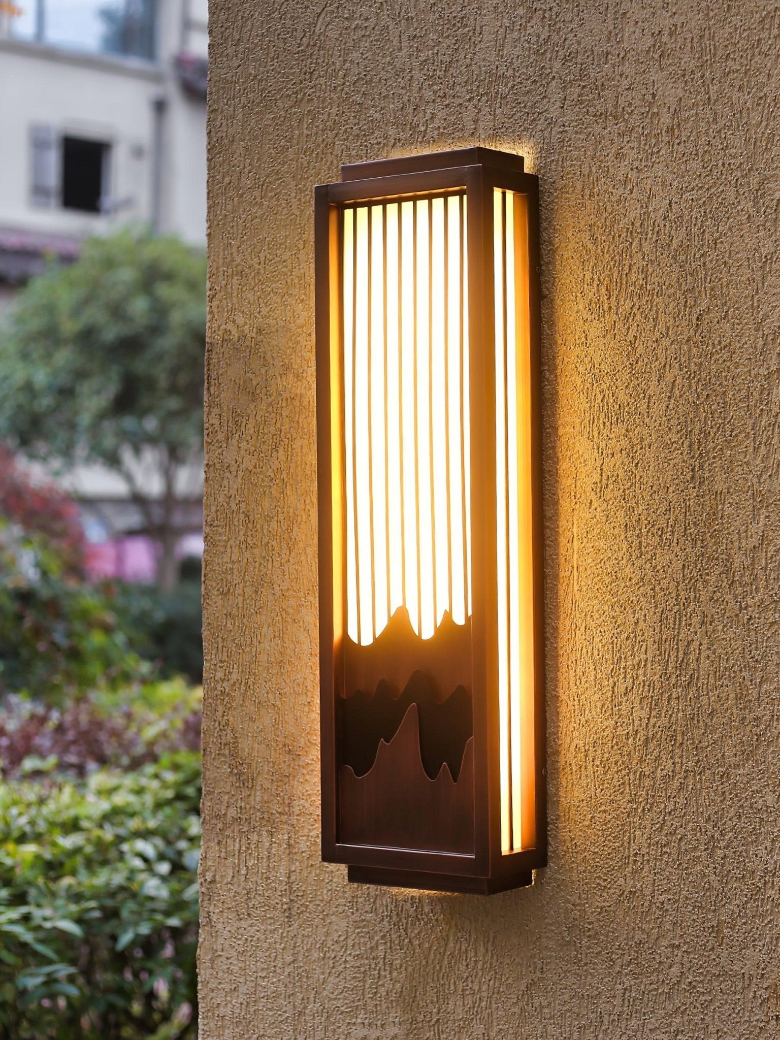Modische Wandleuchte aus Edelstahl – quadratische Lampe für Terrassen