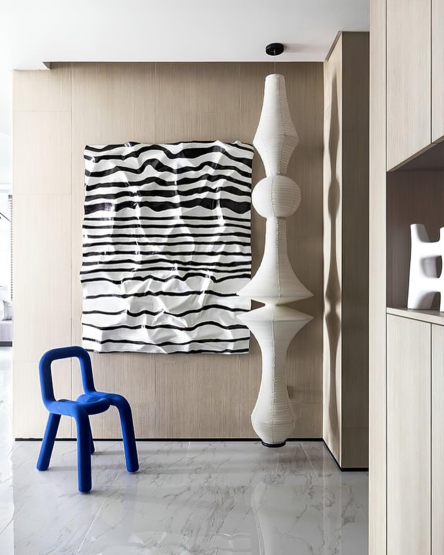 Washi Paper Pendant Light - Japanese Handcrafted Lamp for Living Room