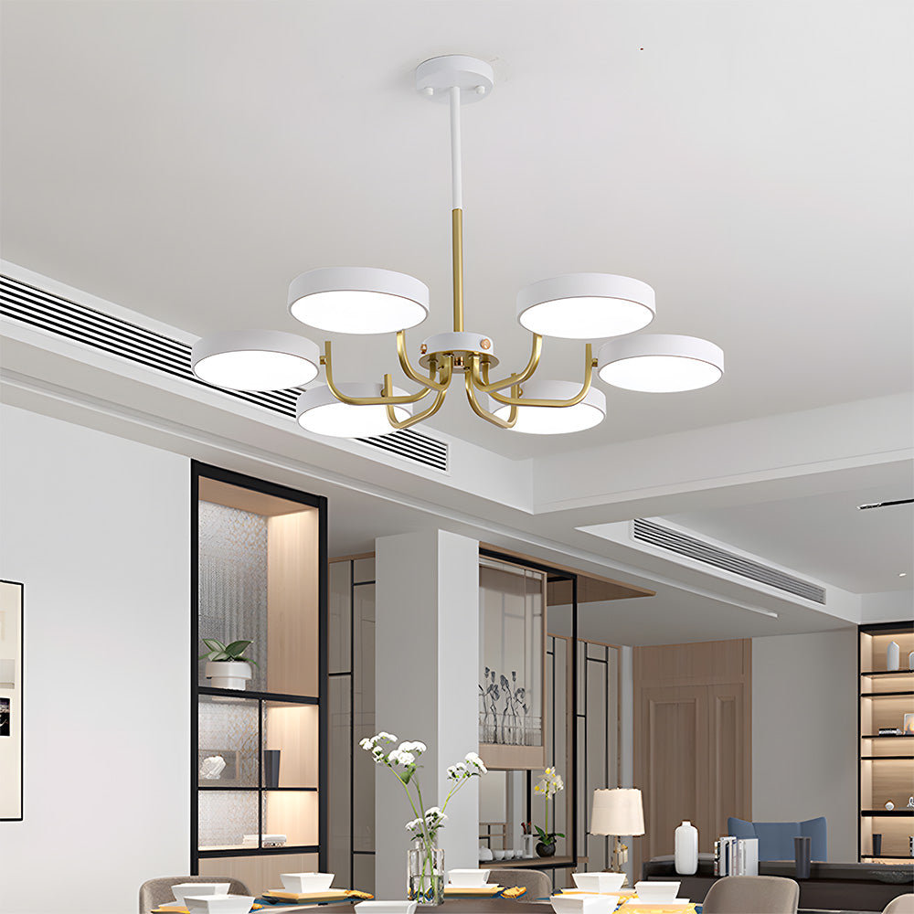 Disc Branch Iron Ceiling Lamp - Nordic Creative Light for Living Room