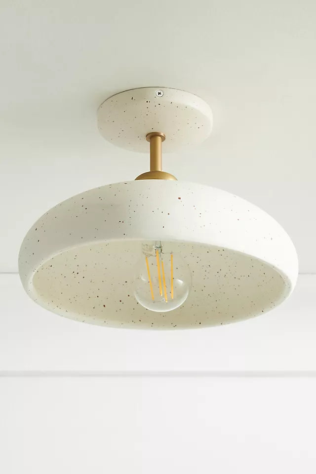 Radiica Ceramic Speckled Ceiling Light –  Handcrafted Lighting Accent