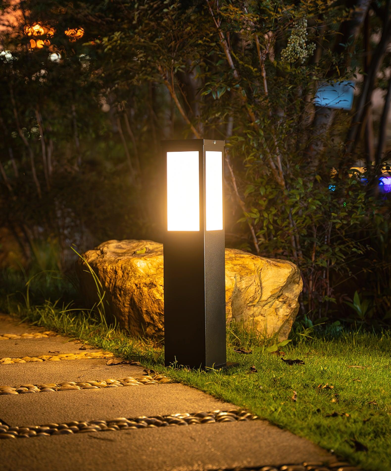 Moderne Pollerleuchte - Solar-Außenlampe aus Aluminiumdruckguss