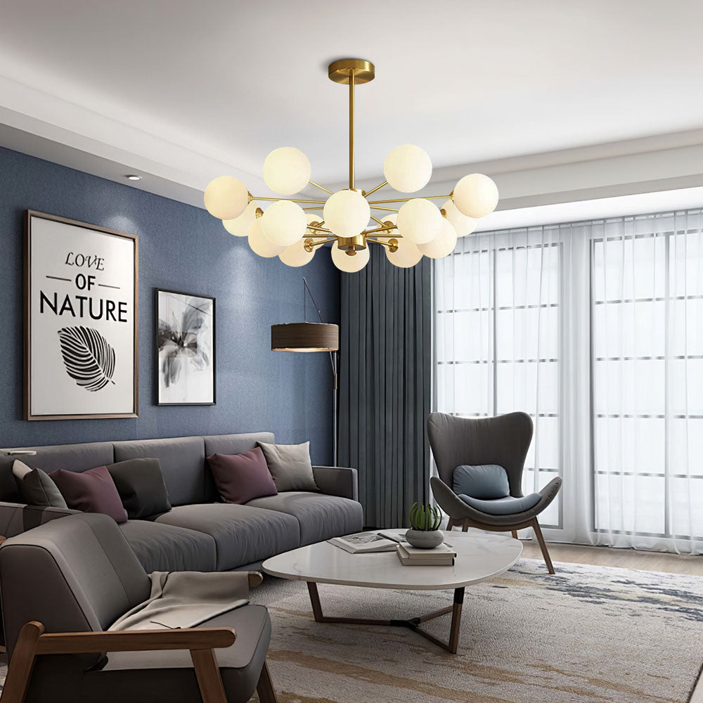 Gold Luxury Chandelier – Brass Fixture for Elegant Bedroom Décor