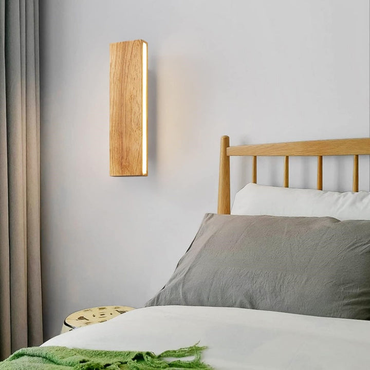 Modern Wood Wall Light - Rotatable Fixture for Dining Room
