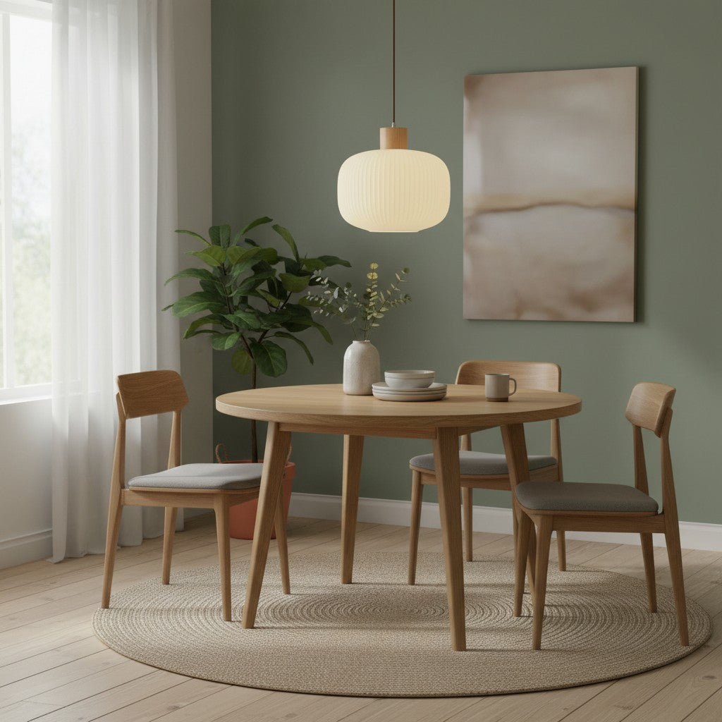 Opalyn Vintage Elegante Pendelleuchte aus milchig-weißem Glas - Beleuchtung für das Esszimmer