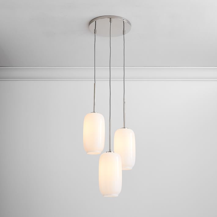 Lumivelle Pebble Glass Chandelier - 3-Light Modern Pendant Style