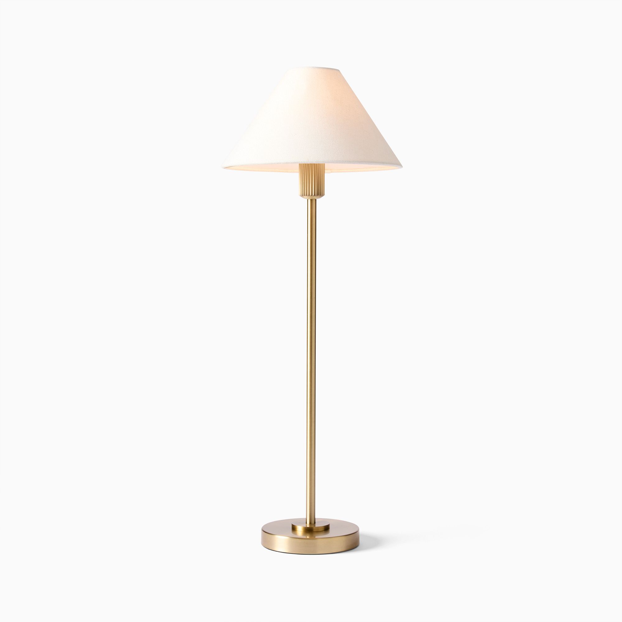Diora Table & Floor Lamps - Linen Shade Modern Linear Style Sophisticated Accent