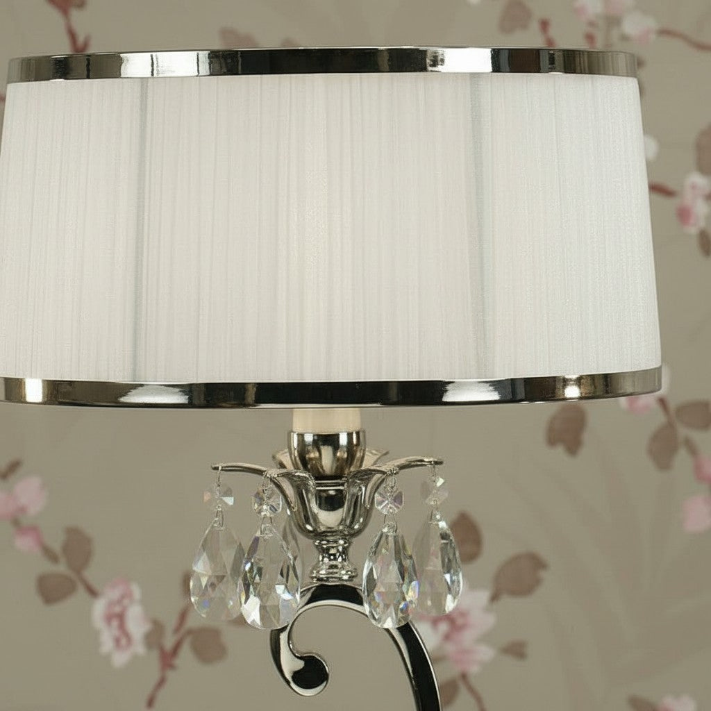 Talonis Decorative Crystal Table Lamp – Curved Metal Style for Home Interiors