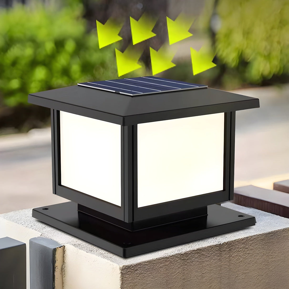 Solar-Pfostenleuchte für den Außenbereich – Moderne Gartenlampe für Gehwege und Terrassen