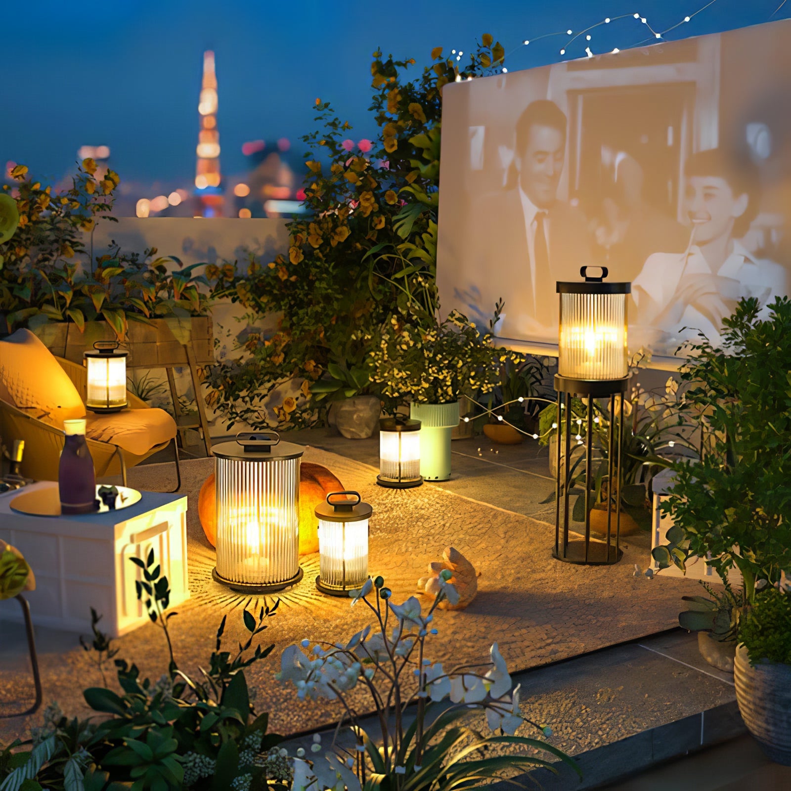 Lantern Garden Outdoor Light - Garden Outdoor Lamp Ideal for Walkways