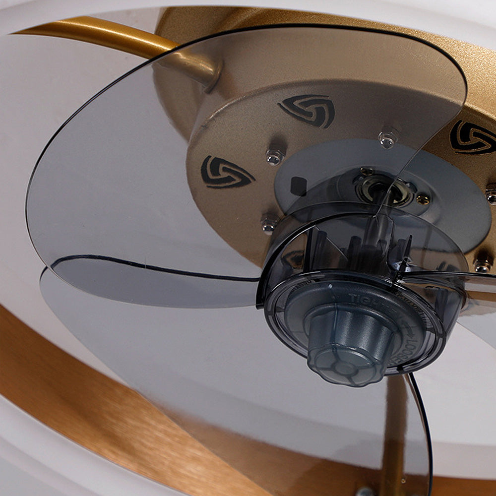 Ceiling Fan with Light – Round LED Modern Style for Bedroom Comfort