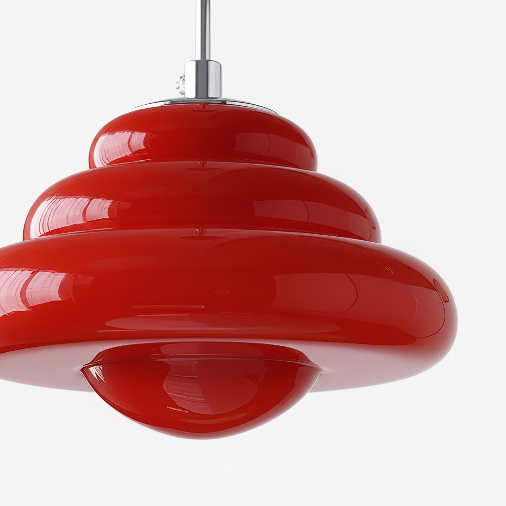 Bomiello Sculptural Layered Glass Pendant Light - Modern Minimal Pendant for Living Room or Bedroom