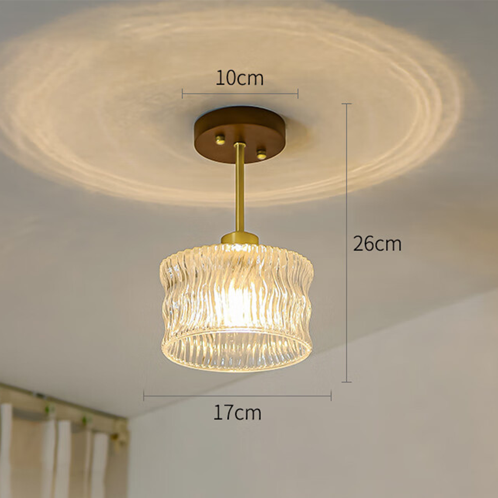 Flower Glass Ceiling Light - Elegant Floral Hallway Lighting