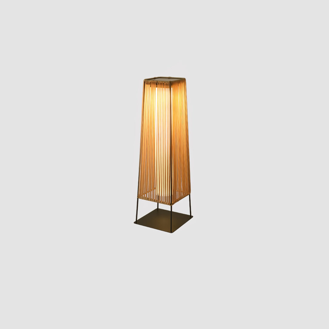 Kunststoff-Rattan-Außenpfostenleuchte - Solar-Pfostenlampe Ideal
