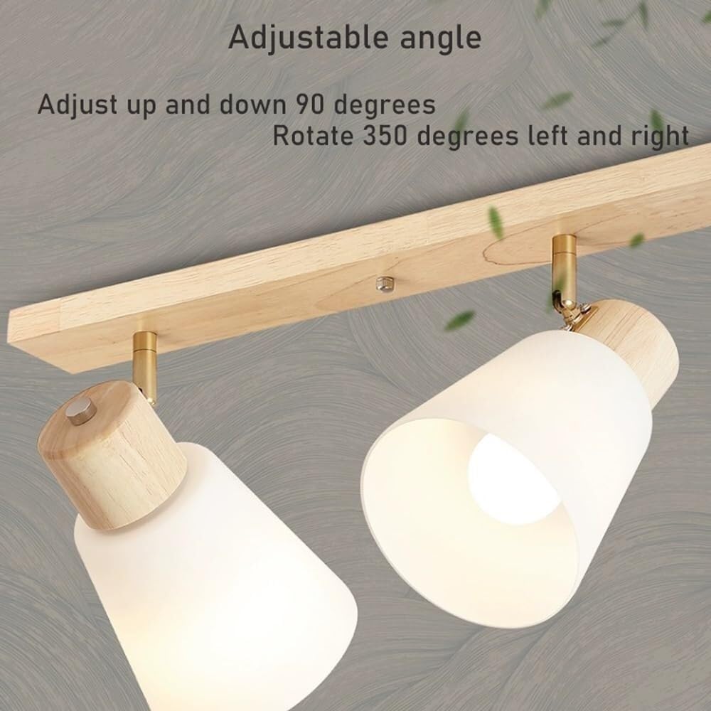 Wood Track Lighting - Modern Rotatable Minimalist Hallway Light