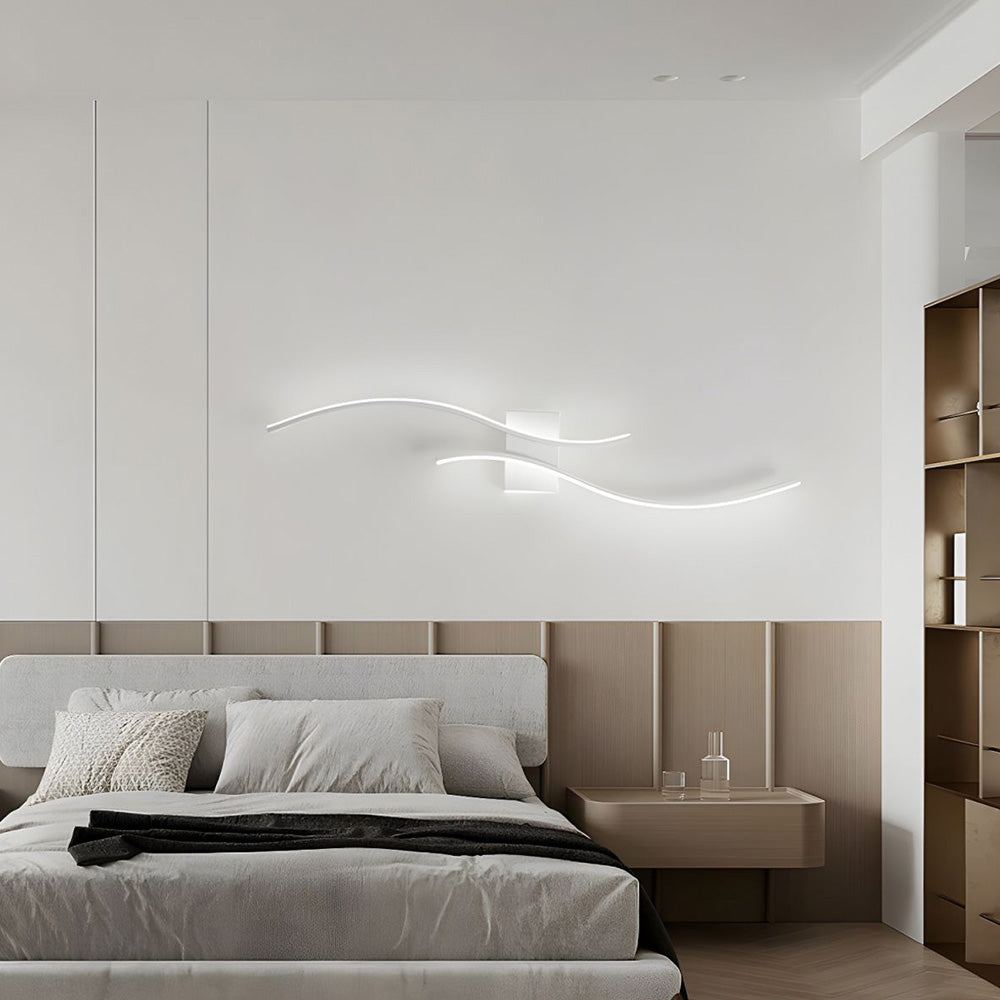 Curve LED Wall Light - Modern Acrylic Dimmable Design for Living Room