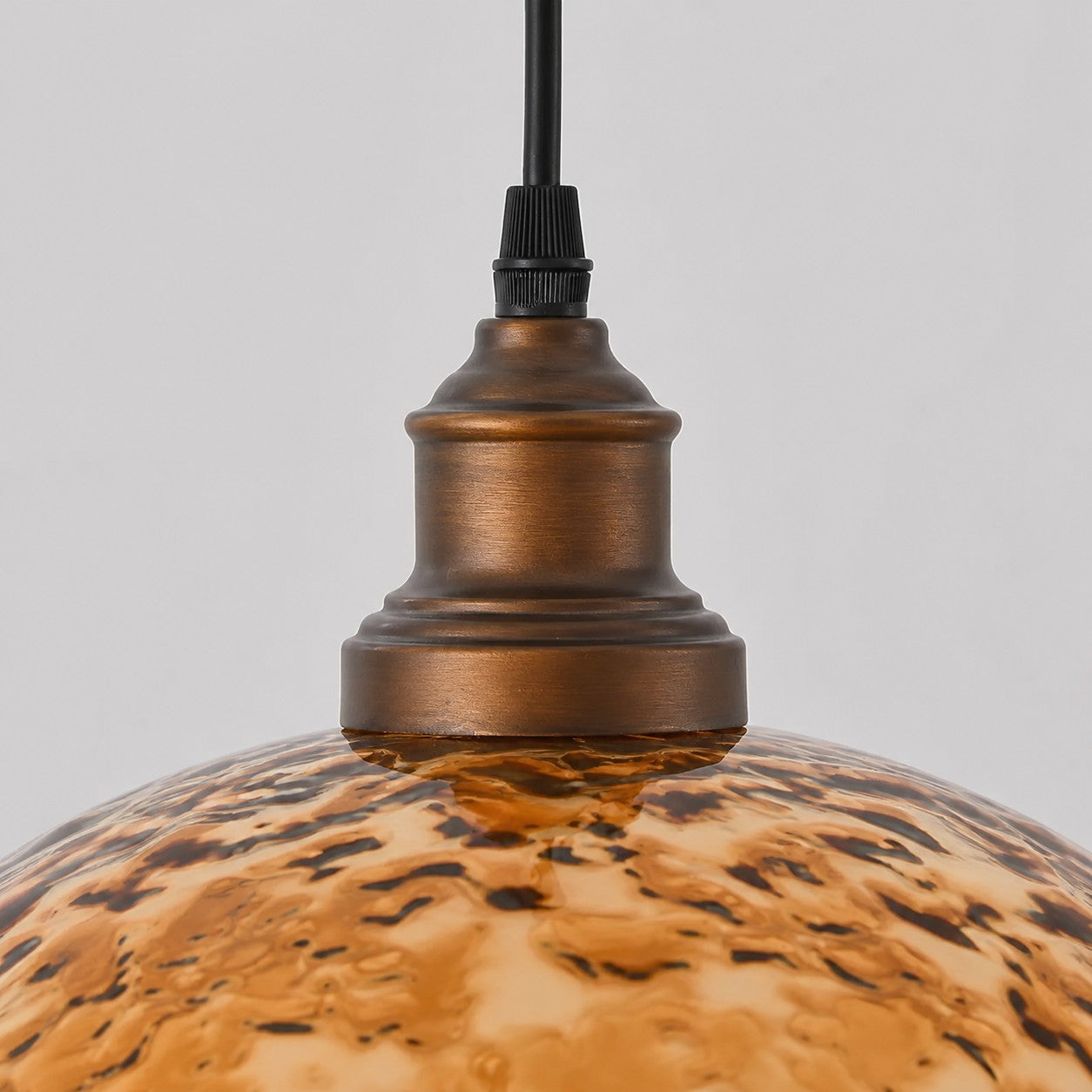Amber Textured Acrylic Dome Pendant Light