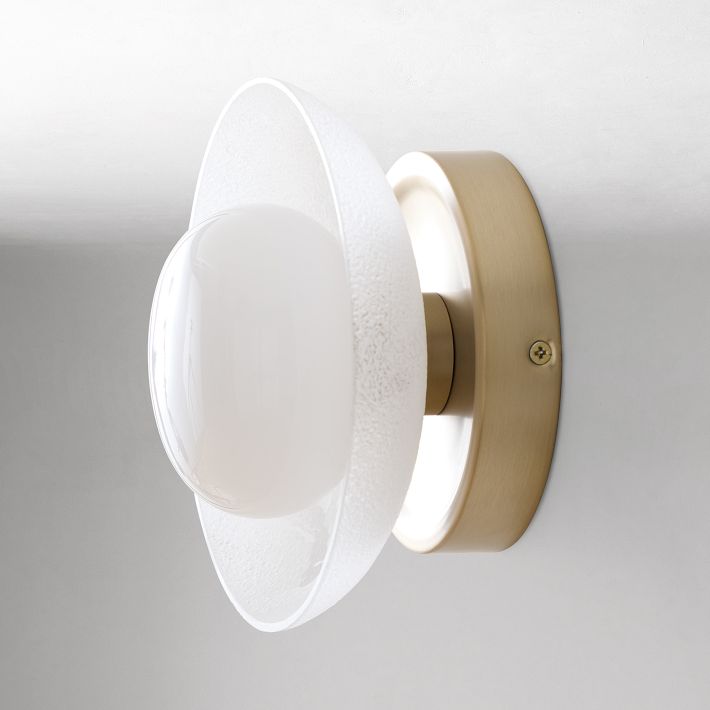 Elorina Sconce Wall Light - Textured Metal or Glass Shade