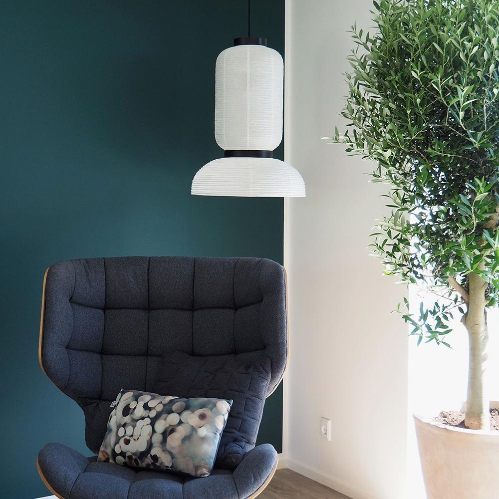 Rounded Layered Paper Plug-In Pendant