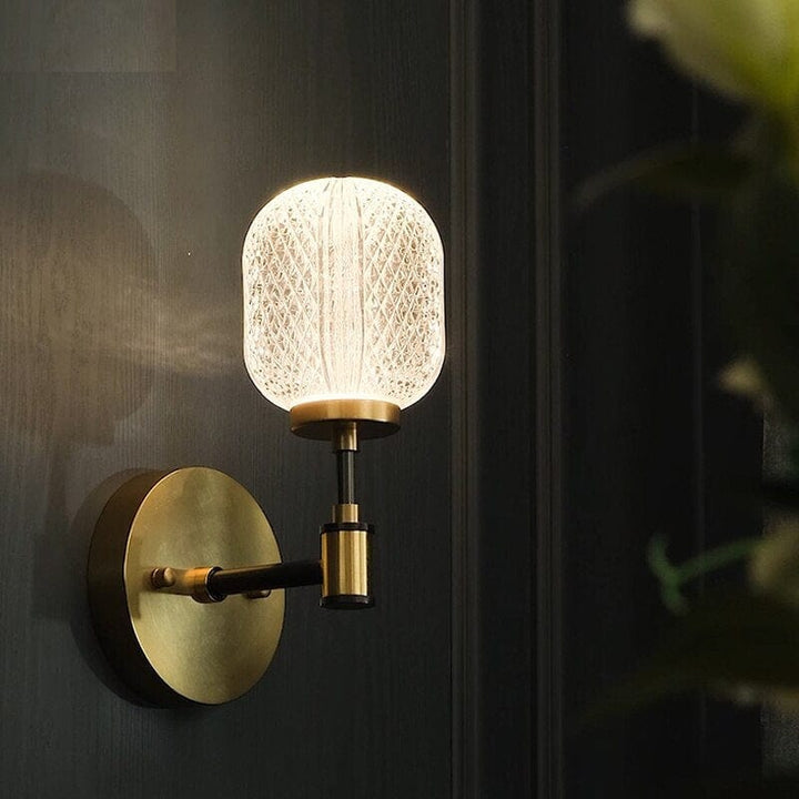 Antique Crystal Wall Lamp - Acrylic Fixture for Bedroom