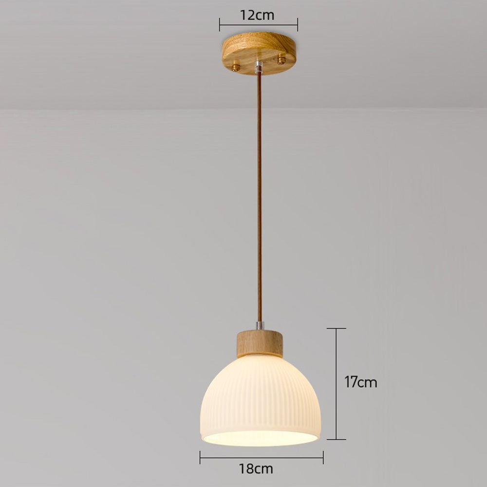Glass Bowl Pendant Light - Creative Bedroom Lamp Fixture
