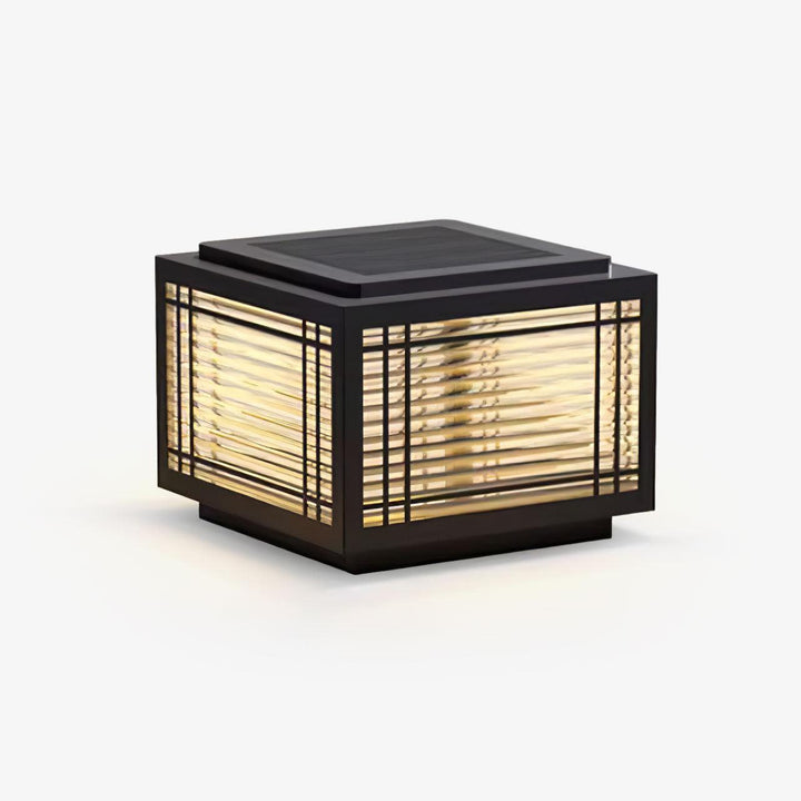 Outdoor Post Light - Solar Stainless Steel Lamp for Deck & Garden Use