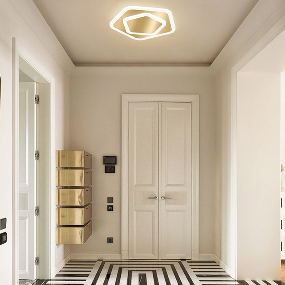 Minimalist LED Ceiling Light - Organic Metal Lamp for Modern Bedroom