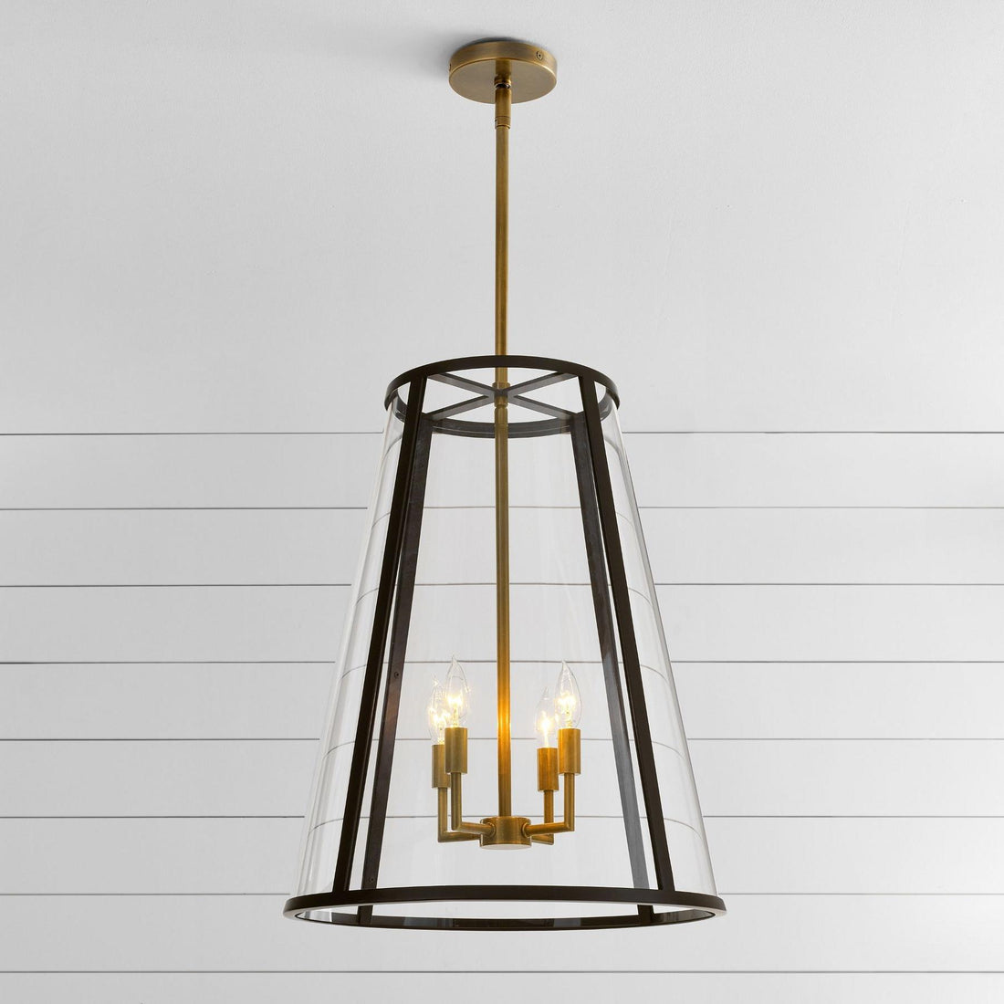 Ferrix Industial Iron Pendant Lamp - Glass Outdoor Lantern Lighting